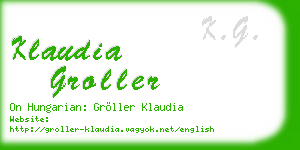 klaudia groller business card